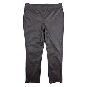 Chico's Legging  Women's Size 10 (1.5)  NWOT  Brown Faux Suede Pants w Stretch
